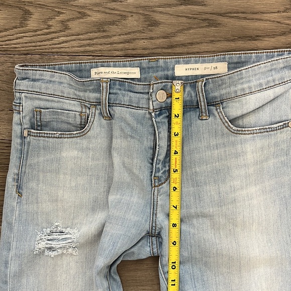 Womens Pilcro and the Letterpress straight leg hyphen distressed jeans, 28 - Picture 6 of 7